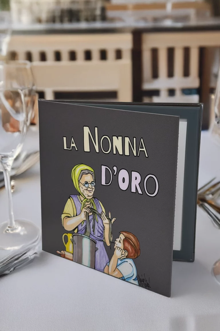 Porte menu personnalisé, impression quadri