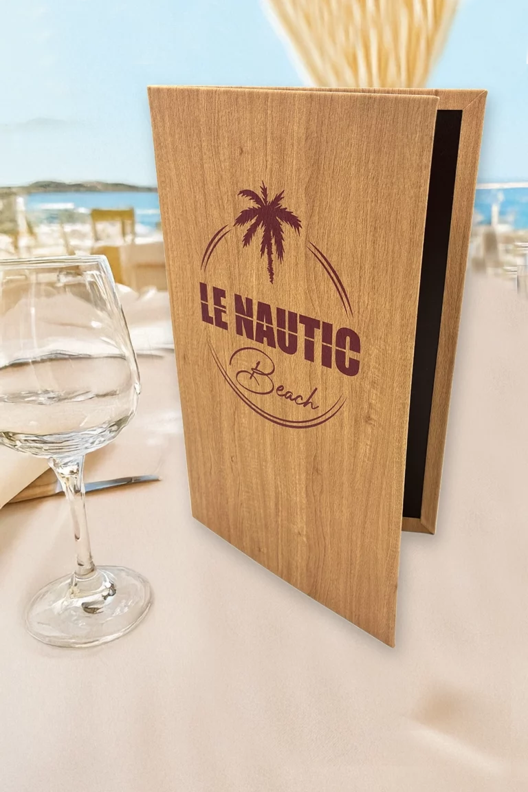 Porte menu Personnalisé matière Bois